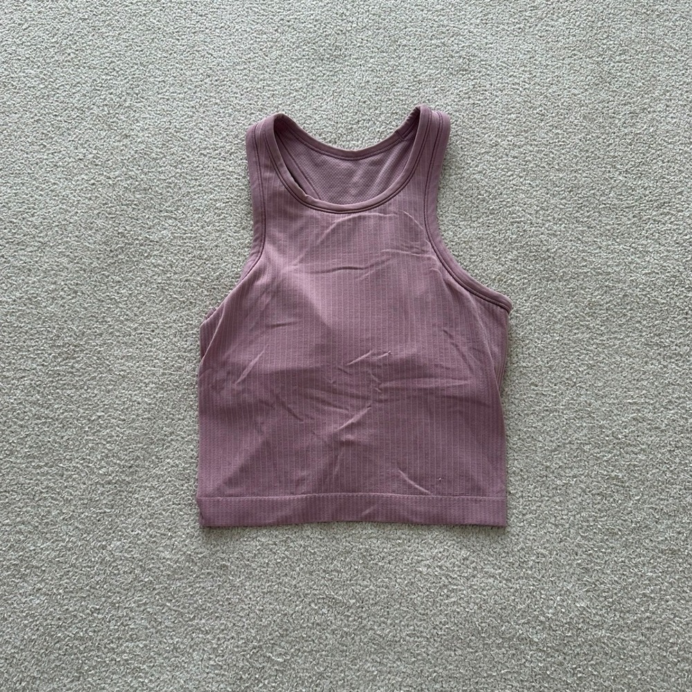 lululemon Ebb To Street Cropped Tank size 4 in Velvet Dust
